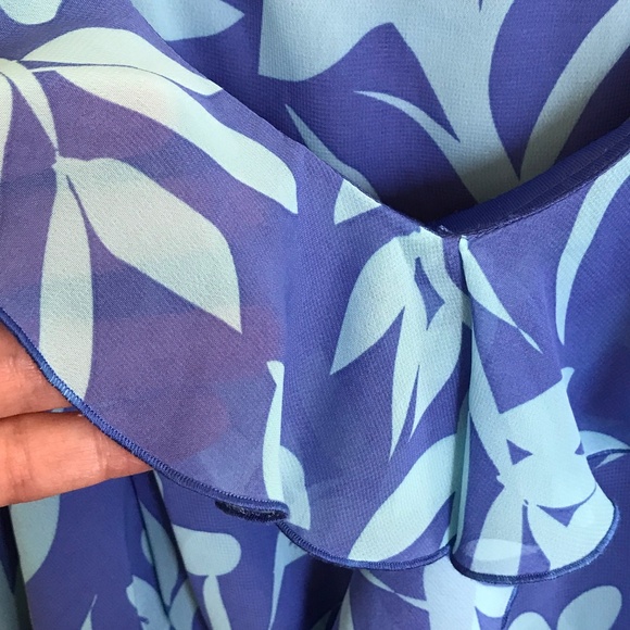 LANE BRYANT Floral Maxi Dress Ruffled Blue Sundress Women’s Plus Size 18/20 1X - Picture 5 of 16